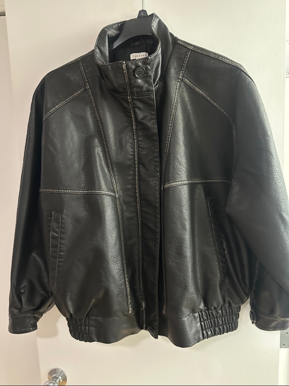 Oversized High Collar Bomber Jacket